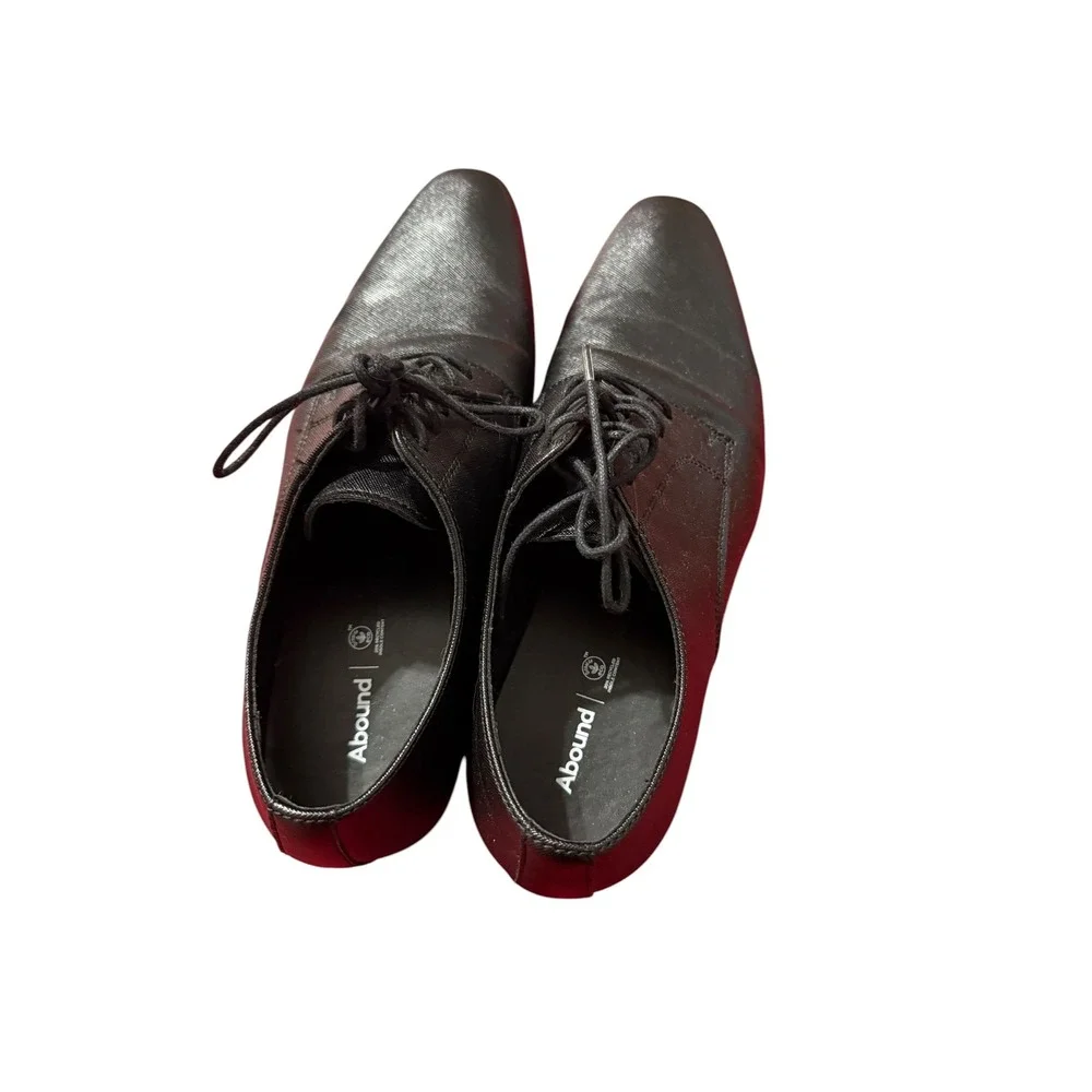 Abound Mens Black Saffiano Textured Lace Up Derby Dress Shoes 9M RN58665